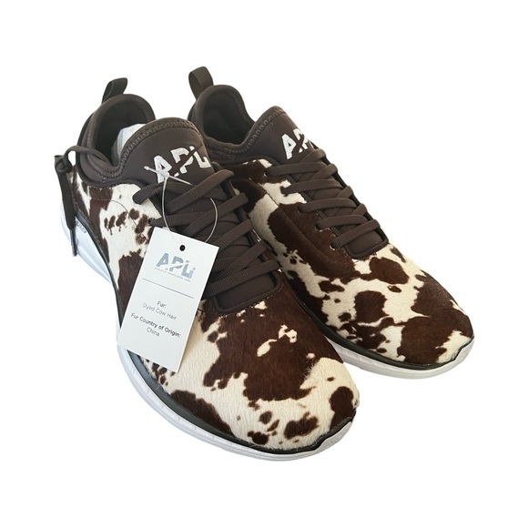 NEW APL Phantom Techloom Calf Hair Cow Print Sneakers Size 9.5 - Picture 4 of 7